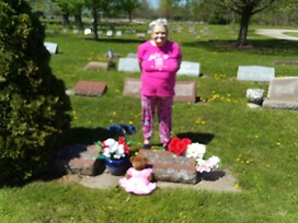 I was at my mom grave taking pictures 