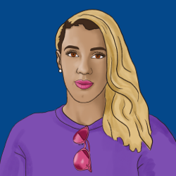 Illustrated portrait of Epilepsy advocate Derra Howard.