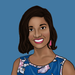 Illustrated portrait of Epilepsy advocate Nisshaa Muniandy.