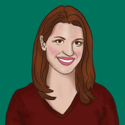 Illustrated portrait of Epilepsy advocate Stacia Kalinoski.