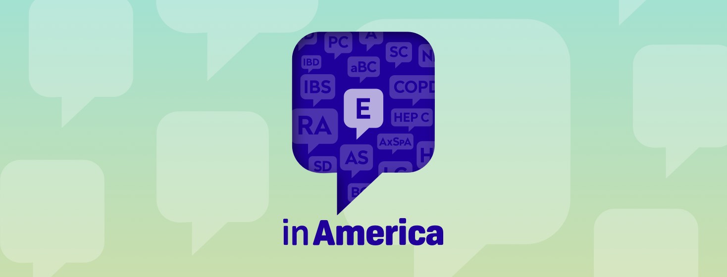 A speech bubble highlighting the Epilepsy logo above the words In America, surrounded by a fainter word cloud of logos for other Health Union websites.